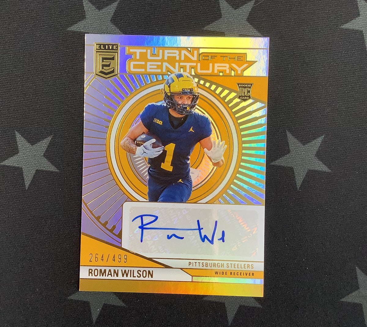 2024 DONRUSS ELITE TURN OF THE CENTURY ROMAN WILSON ROOKIE AUTO #264/499 STEELERS