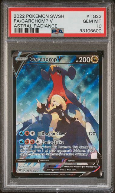 2022 POKEMON SWORD AND SHIELD ASTRAL RADIANCE GARCHOMP V #TG23 PSA GEM MT 10