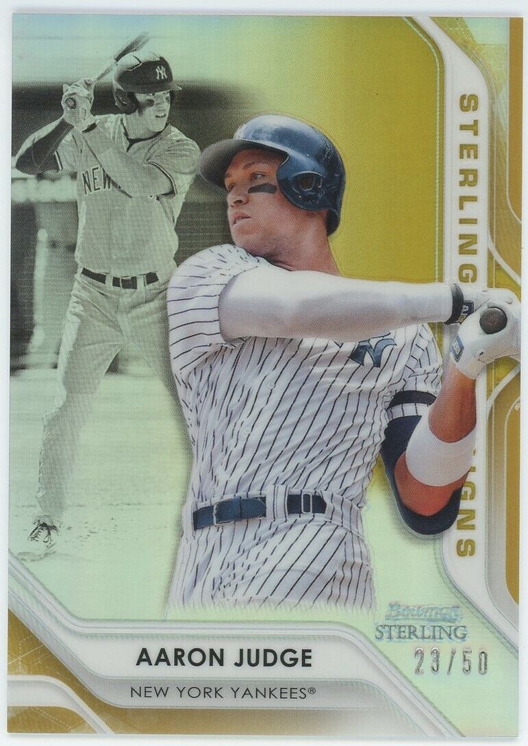 AARON JUDGE 2020 BOWMAN STERLING FIRST SIGNS GOLD REFRACTOR #SFS-AJ /50 YANKEES