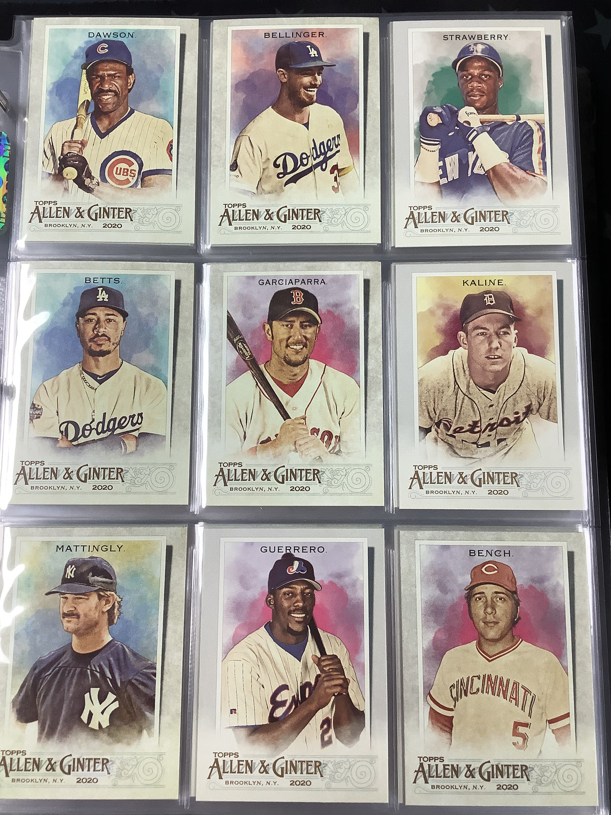 2020 TOPPS ALLEN AND GINTER COMPLETE SET #1-300 PLUS SP SET WITH 5 INSERT SETS