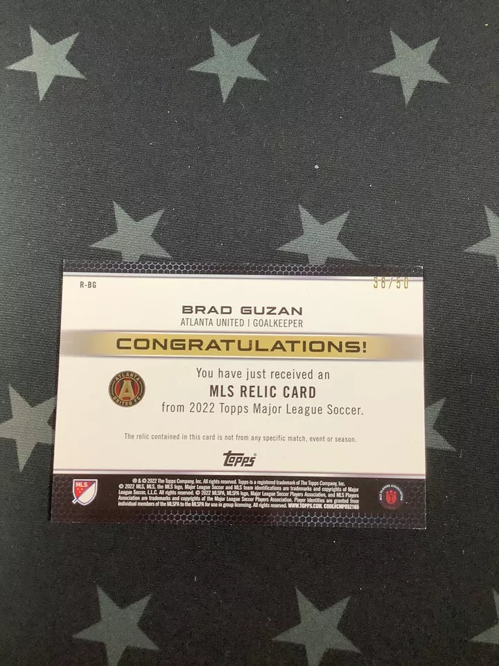 2022 TOPPS MAJOR LEAGUE SOCCER RELIC BRAD GUZAN PATCH /50 R-BG