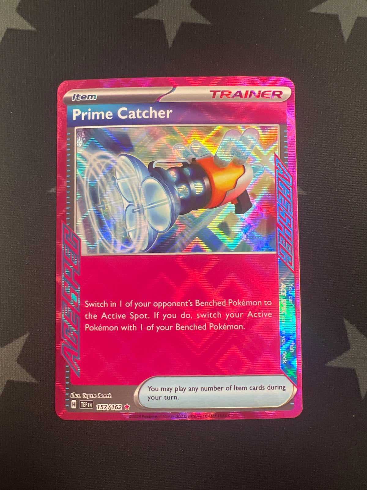 Prime Catcher Pokemon Card (Temporal Forces 157/162) ACE SPEC