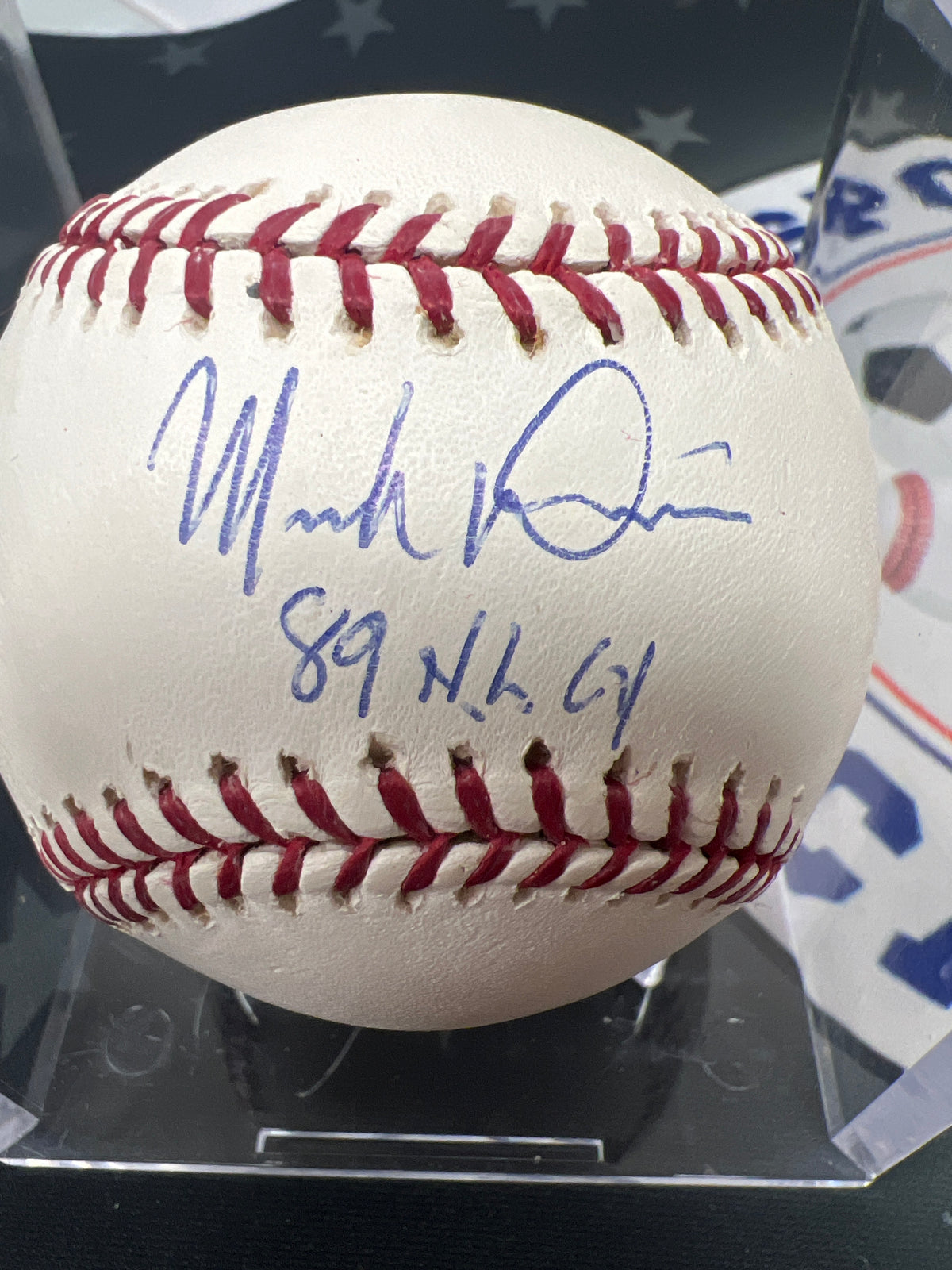Mark Davis Autographed Baseball w/ Inscription OMLB Tri-Star COA