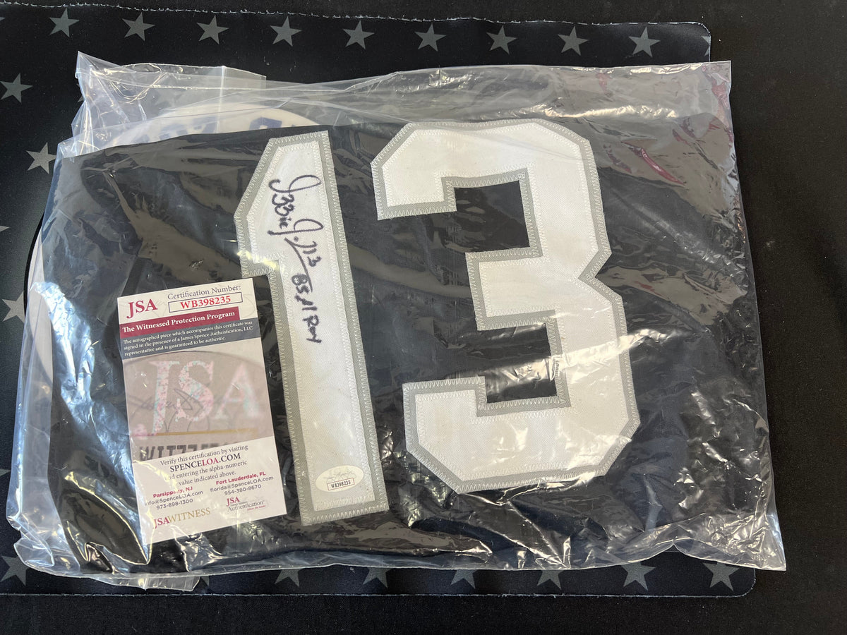 Ozzie Guillen Autographed Jersey "85 AL ROY" Black w/ JSA COA