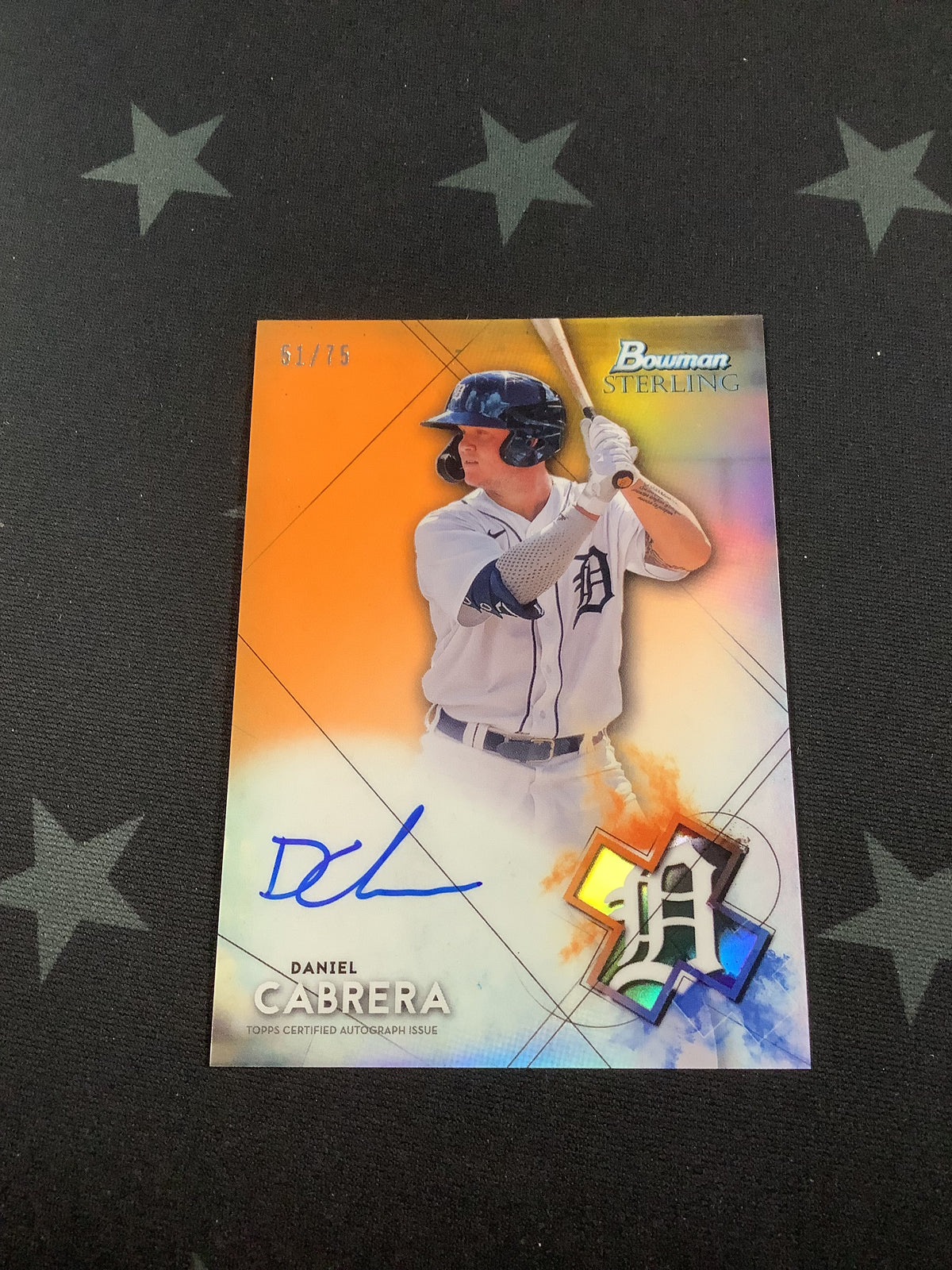 2021 Bowman Sterling Daniel Cabrera Orange Auto /75