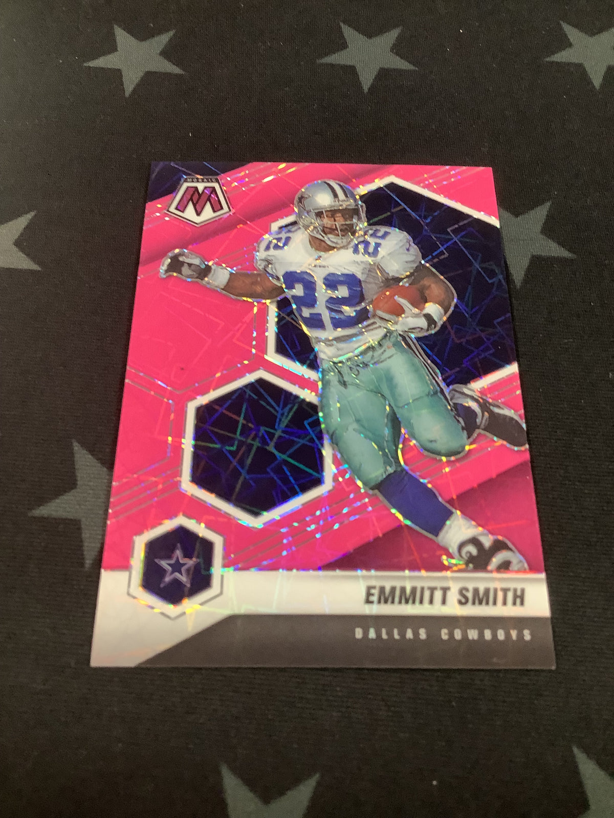 2021 Panini Mosaic Football Emmit Smith Pink Fluorescent Prizm /10