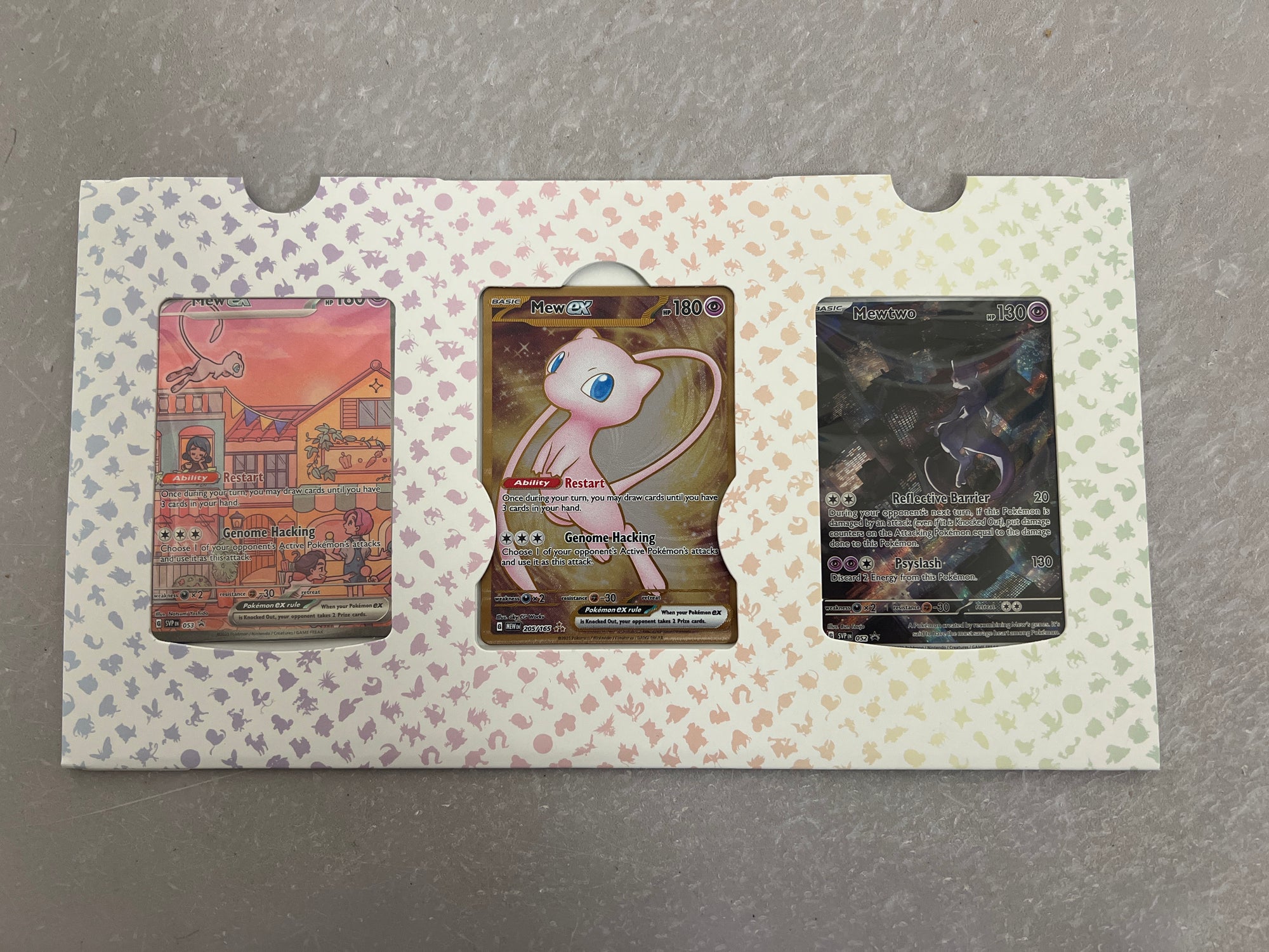 Pokemon 151 UPC Promos - Mew ex 053 & Mew ex 205 (Metal) & Mewtwo 052