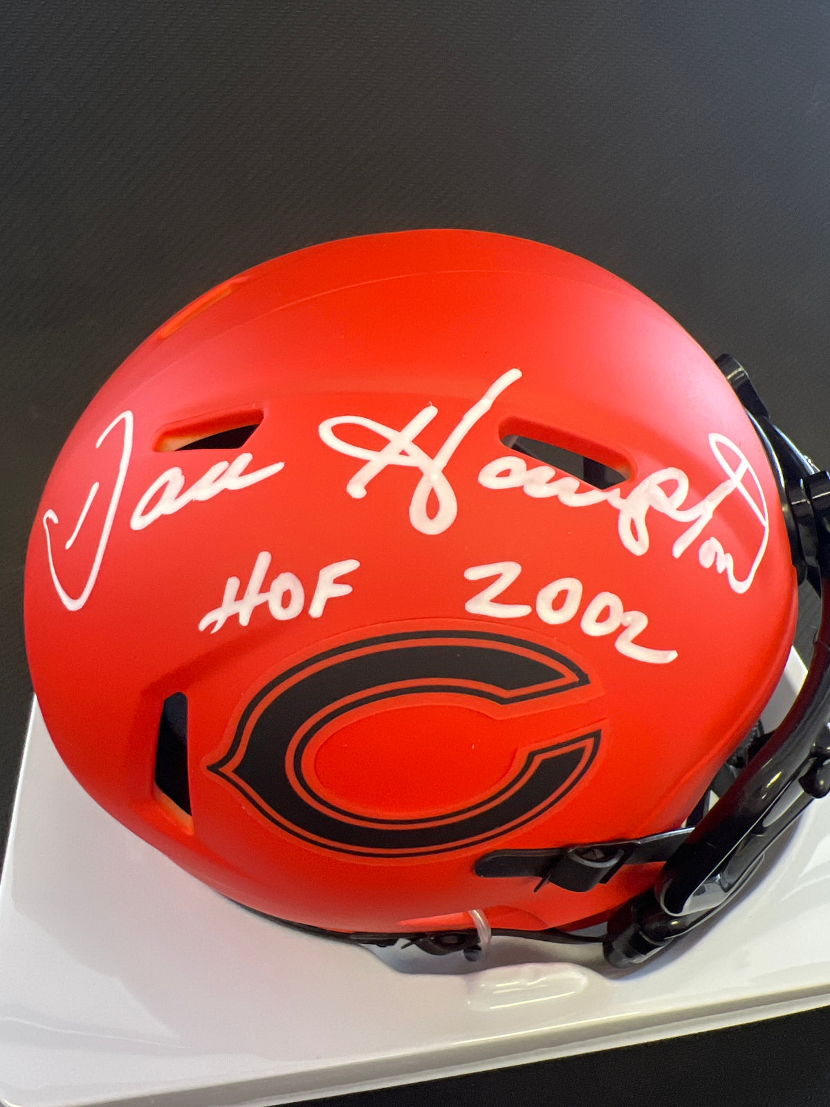 Dan Hampton &quot;HOF 2002&quot; Signed Riddell Rave Mini Helmet - JSA Certified