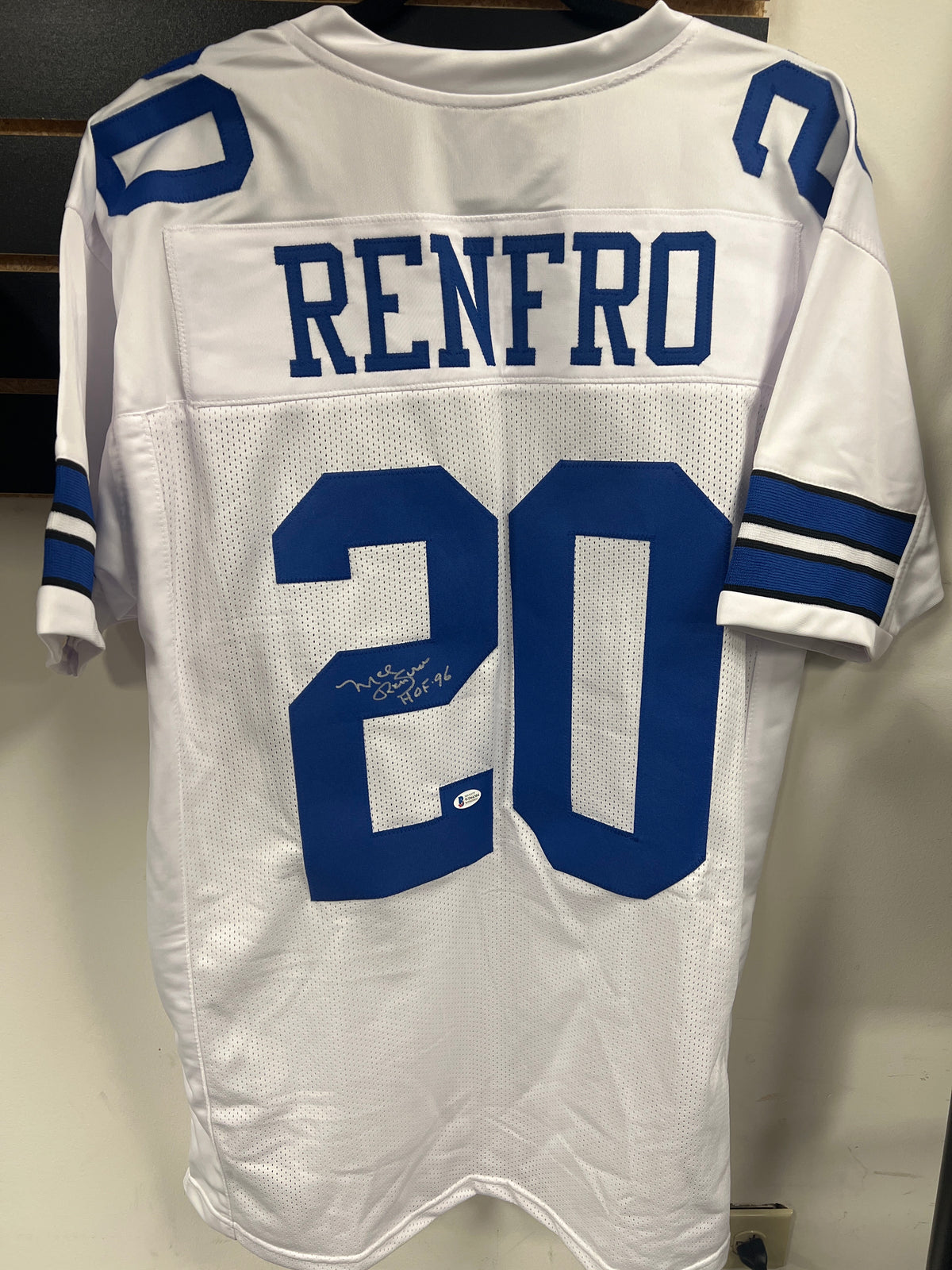 Mel Renfro Dallas Cowboys Custom Autographed Football Jersey Beckett COA