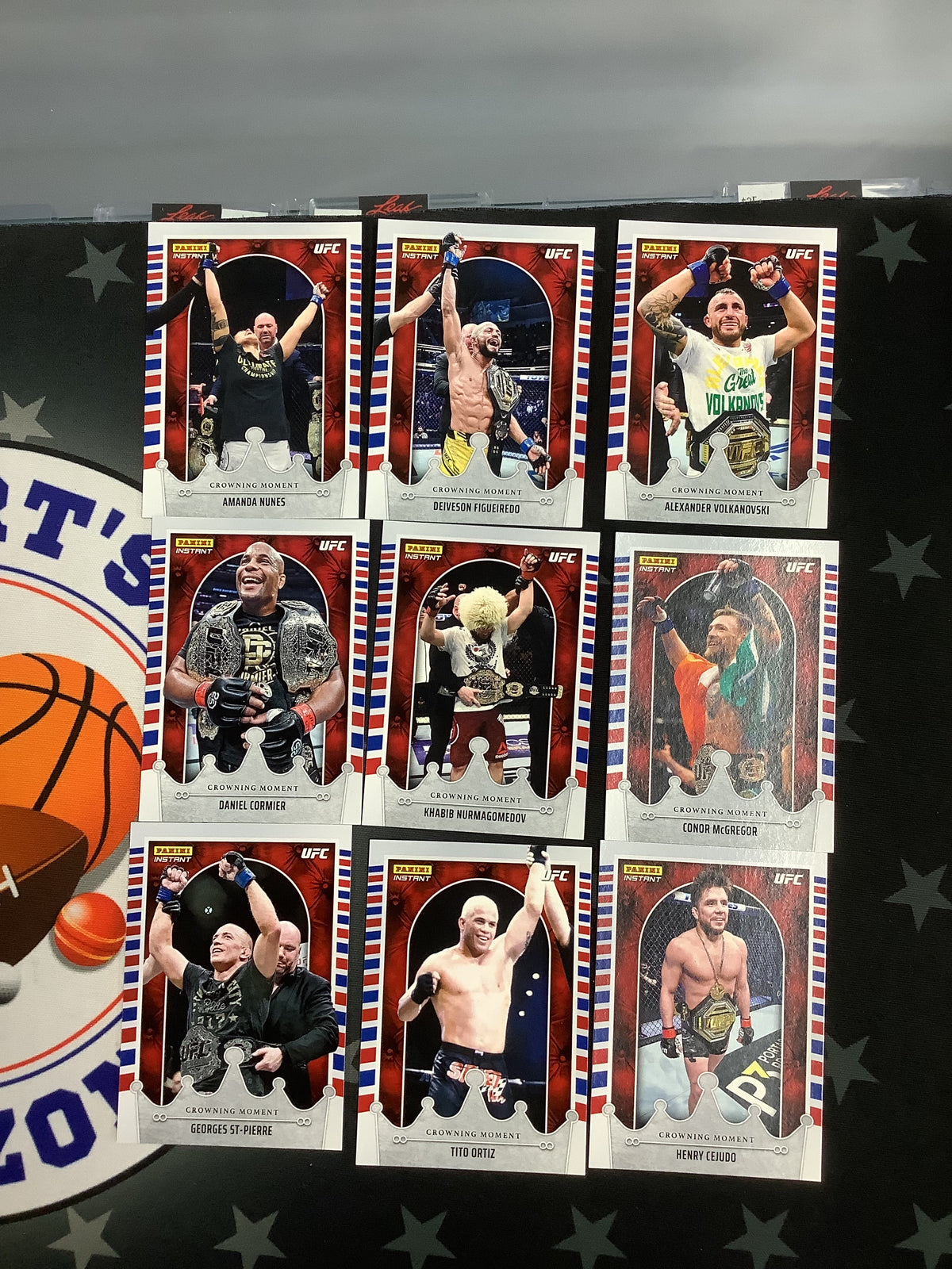 2022 PANINI INSTANT CROWNING MOMENT UFC COMPLETE SET 1-18