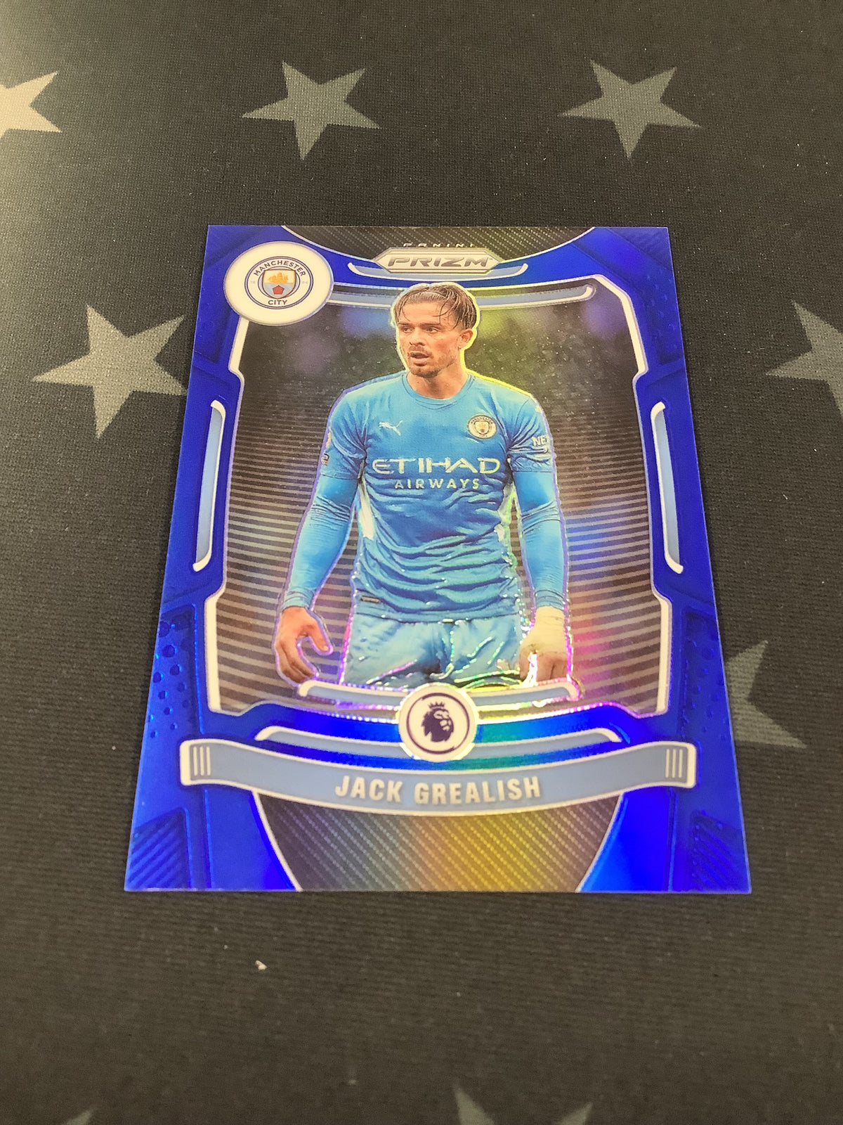 2021-22 PRIZM PREMIER LEAGUE SOCCER JACK GREALISH BLUE PRIZM /340 MAN CITY