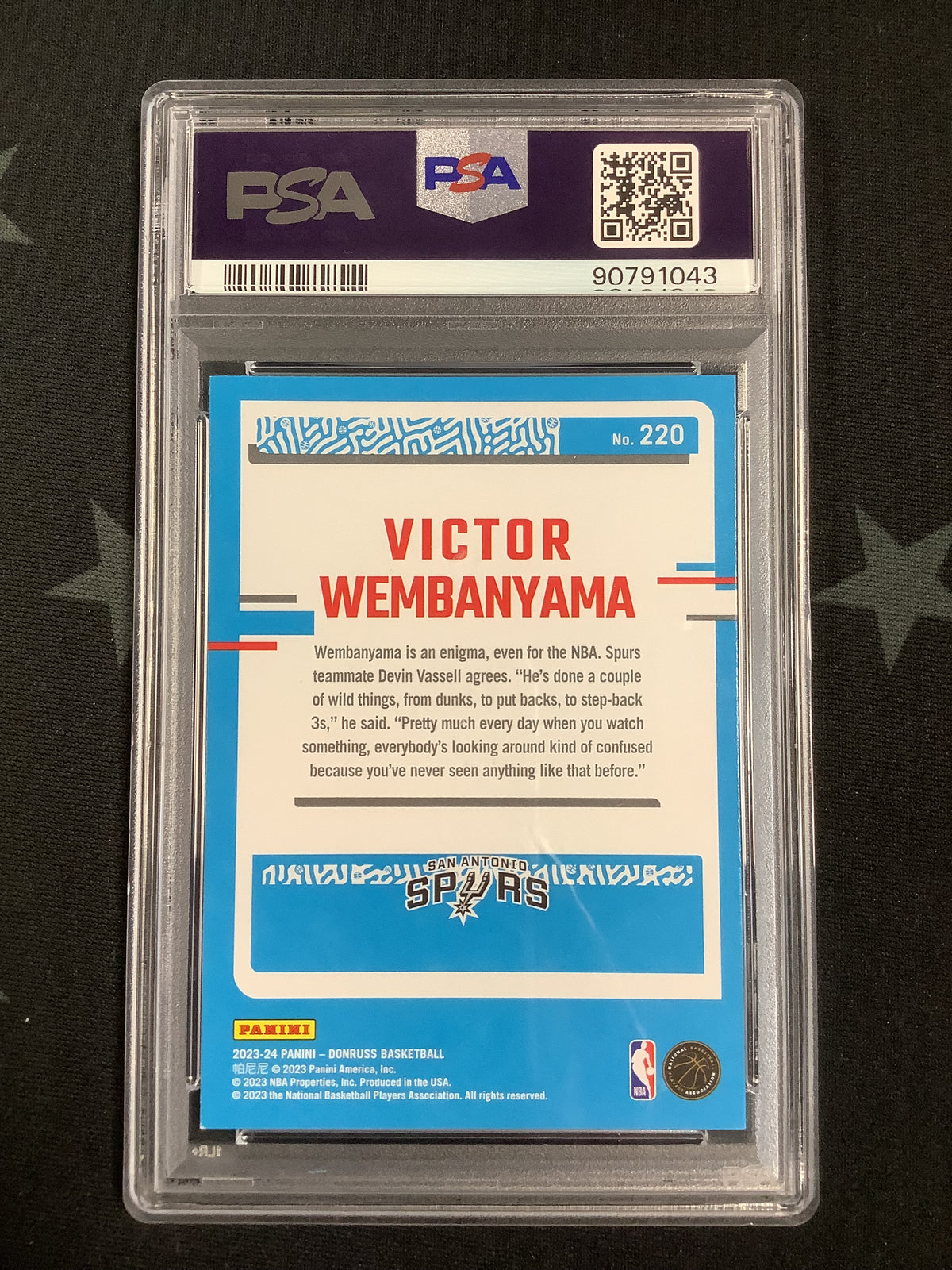 2023 PANINI DONRUSS VICTOR WEMBANYAMA #220 PSA NM-MT 8