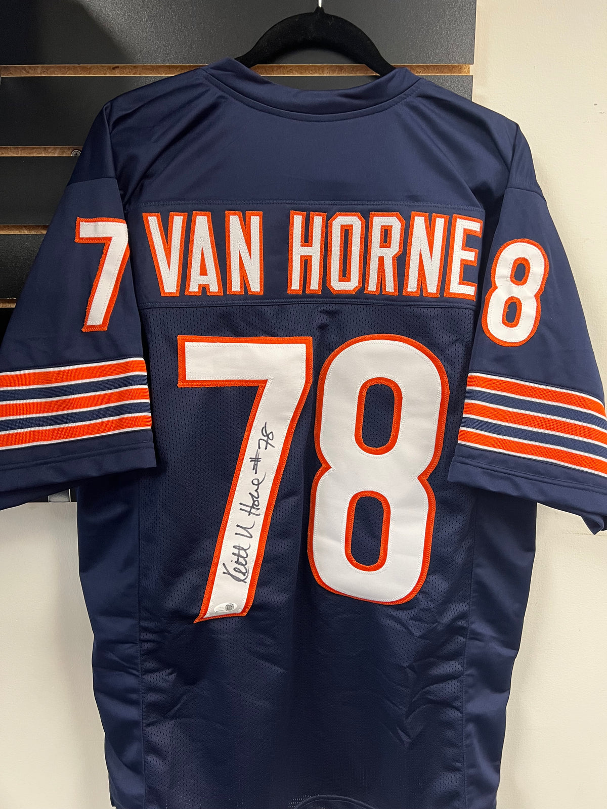 Keith Van Horne Signed Custom Bears Jersey - JSA Certified