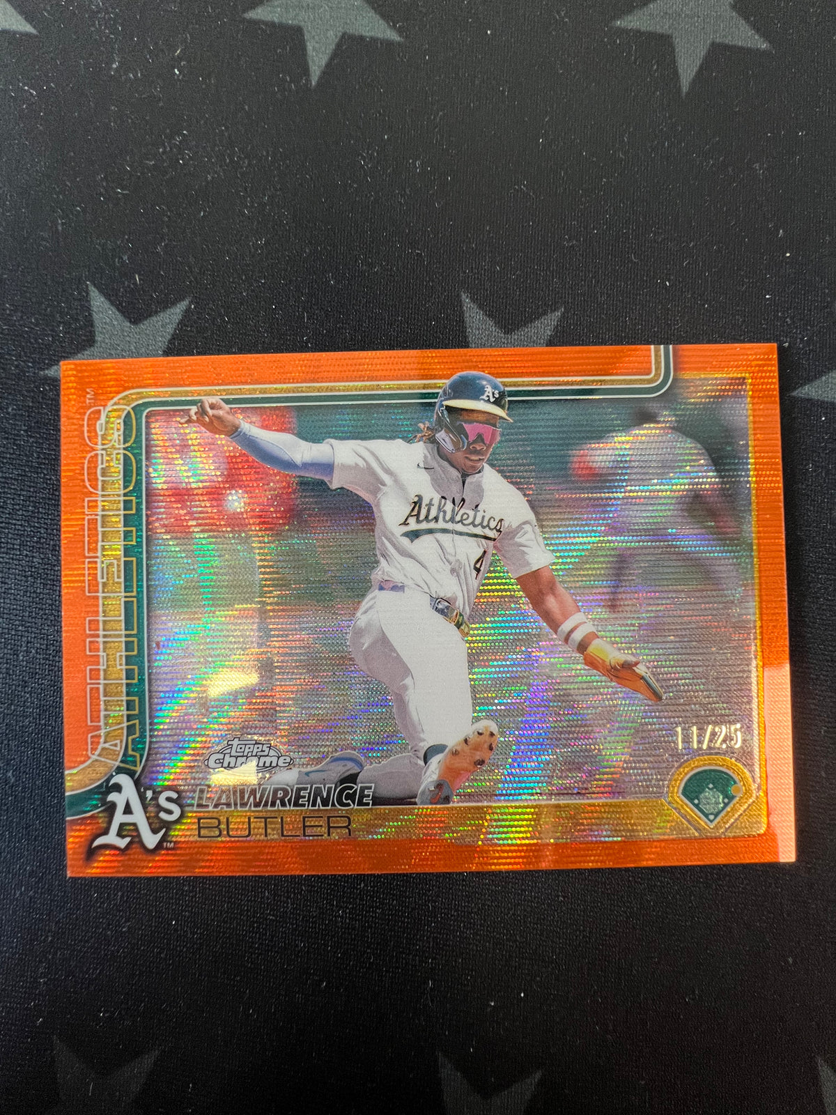 2025 Topps Chrome Lawrence Butler Orange Wave Refractor /25 No. 67