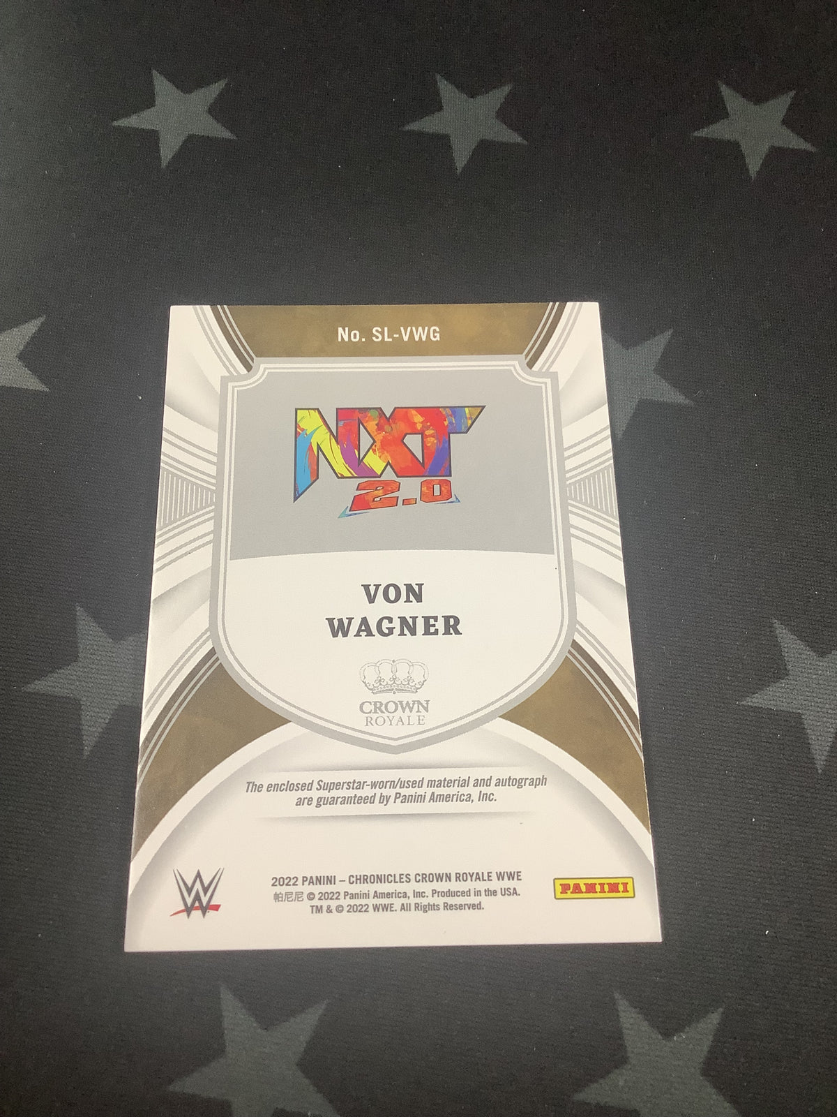 2022 WWE CHRONICLES CROWN ROYALE VON WAGNER ROOKIE AUTO #4/99