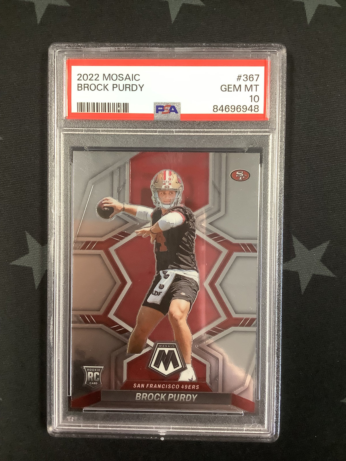 2022 PANINI MOSAIC BROCK PURDY ROOKIE #367 PSA 10 GEM MINT