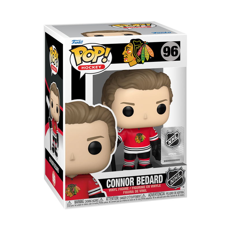 CONOR BEDARD Funko Pop NHL (Chicago Blackhawks) 96 W/ Protector