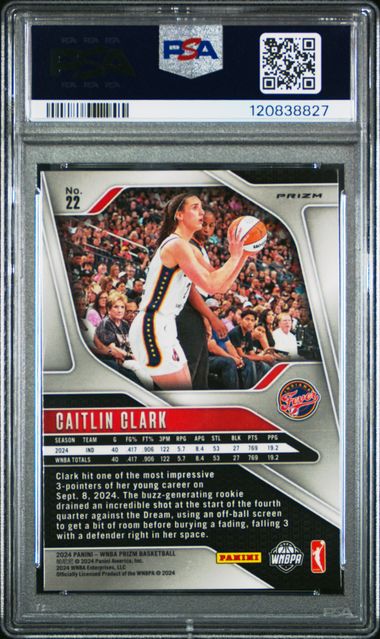 2024 Prizm WNBA Caitlin Clark Orange Ice #22 PSA 10