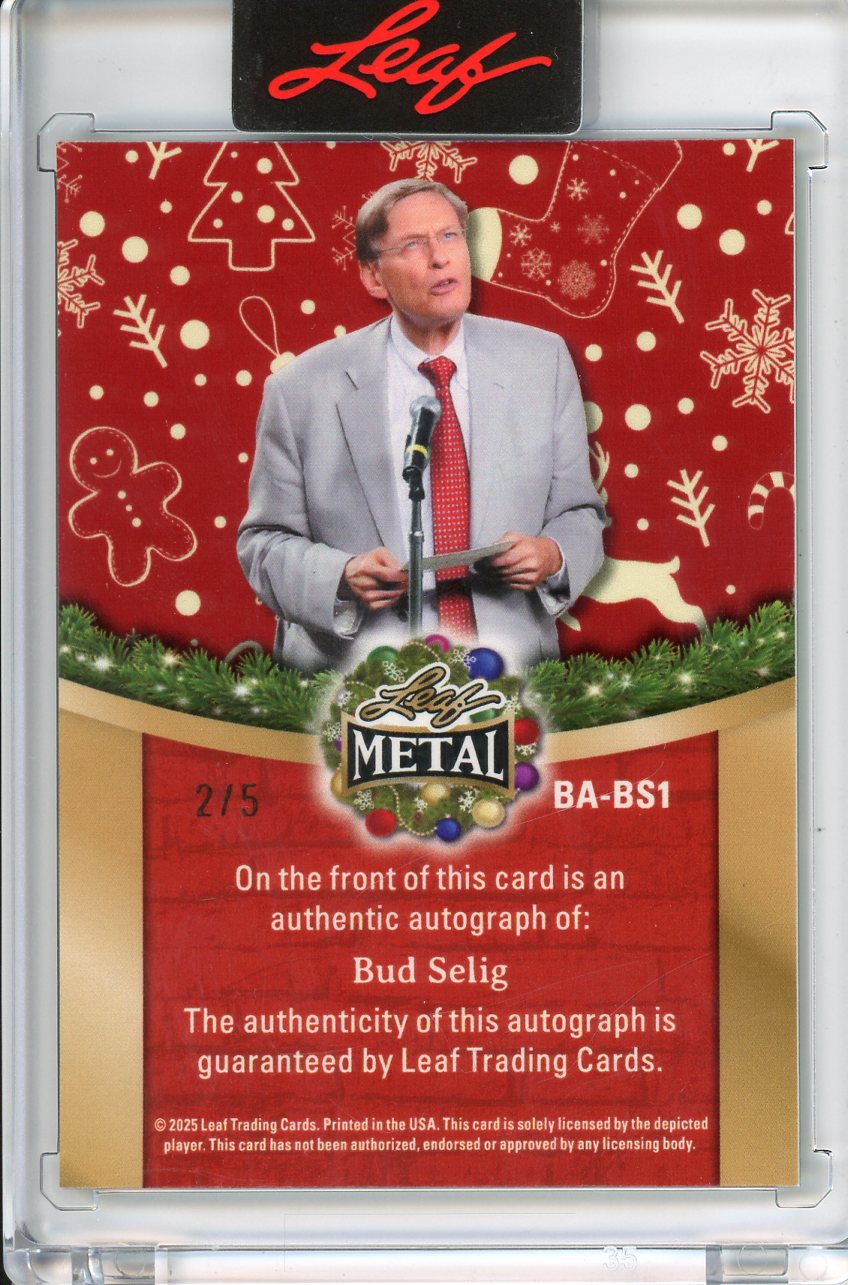 2025 Leaf Metal Holiday Bud Selig Auto /5