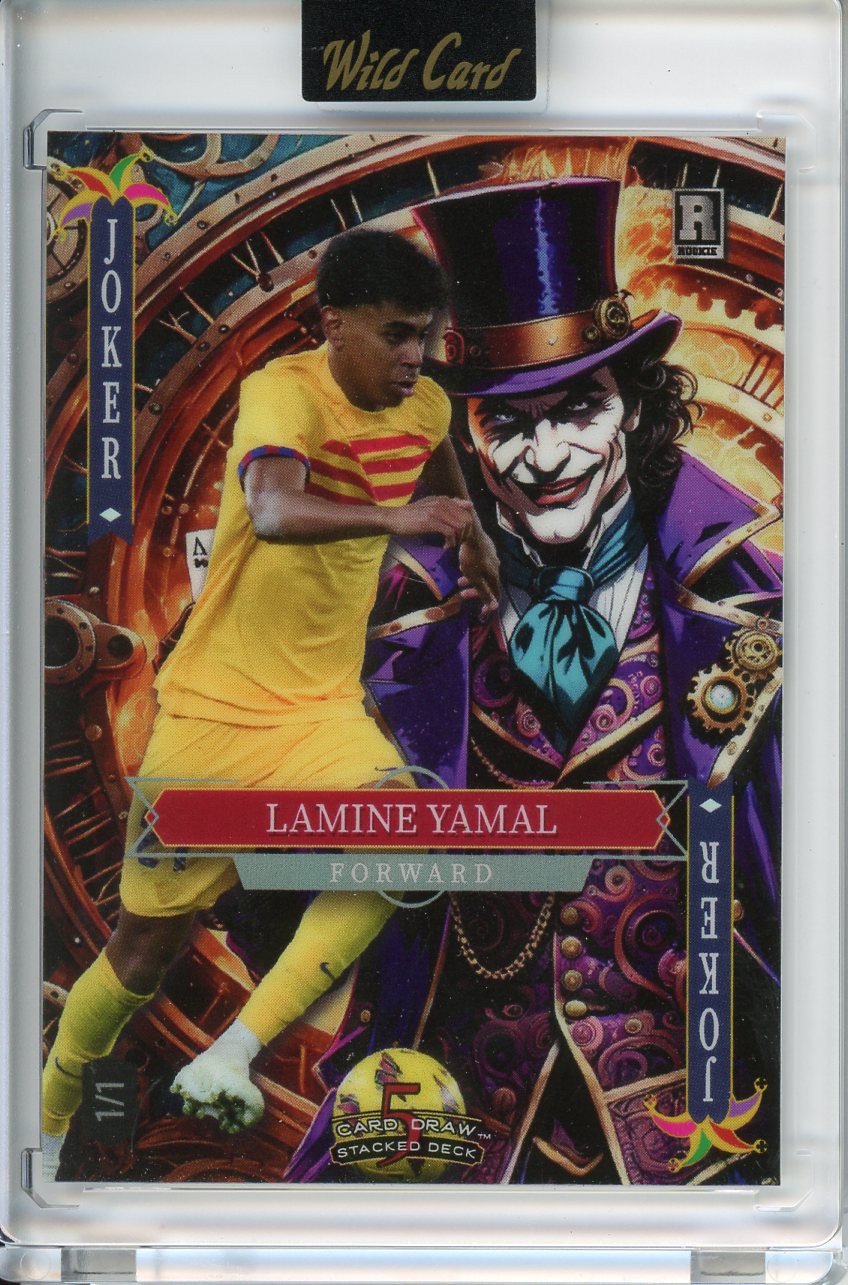 2024 Wild Card 5 Card Draw Stacked Deck Lamine Yamal RC Joker 1/1 - NSCC