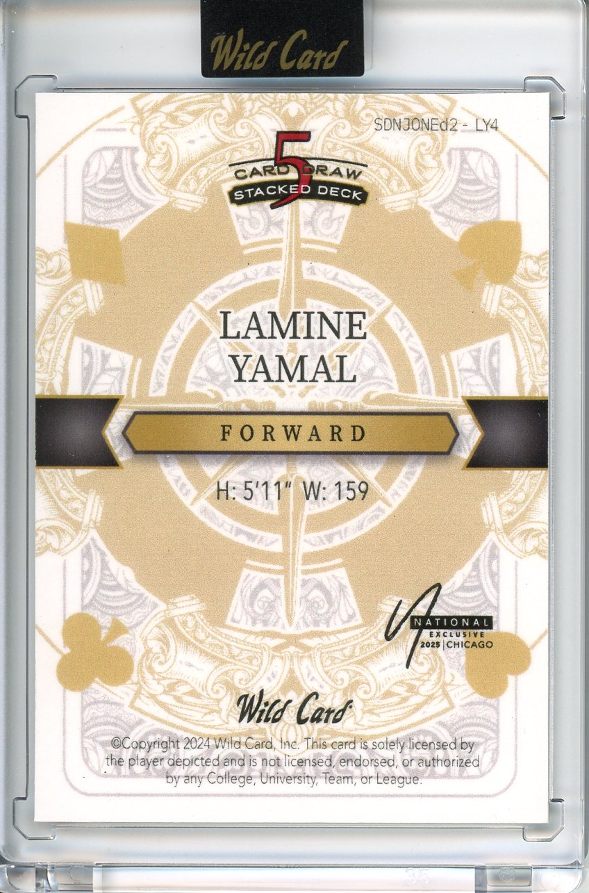 2024 Wild Card 5 Card Draw Stacked Deck Lamine Yamal RC Joker 1/1 - NSCC