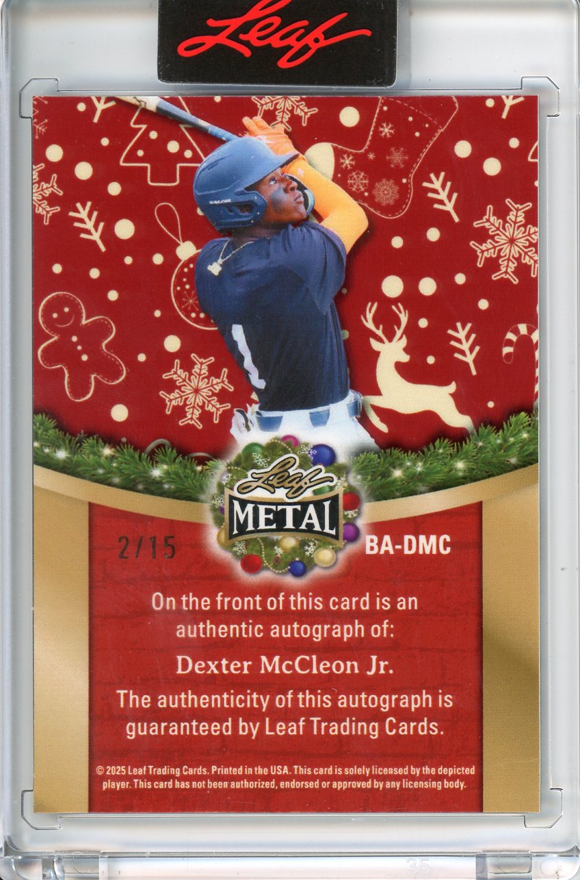2025 Leaf Metal Holiday Dexter McCleon Jr Auto /15
