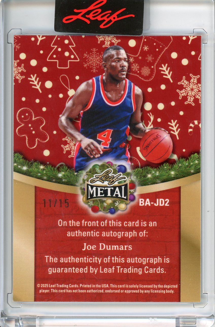 2025 Leaf Metal Holiday Joe Dumars Auto /15