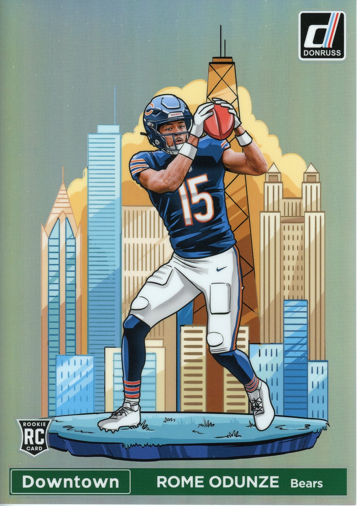 2024 Panini Donruss Rome Odunze RC #15 JUMBO Downtown