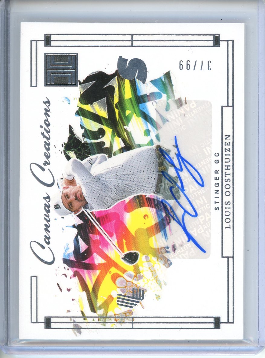 2024-25 Panini Impeccable Liv Golf Canvas Creations Louis Oosthuizen Auto /99