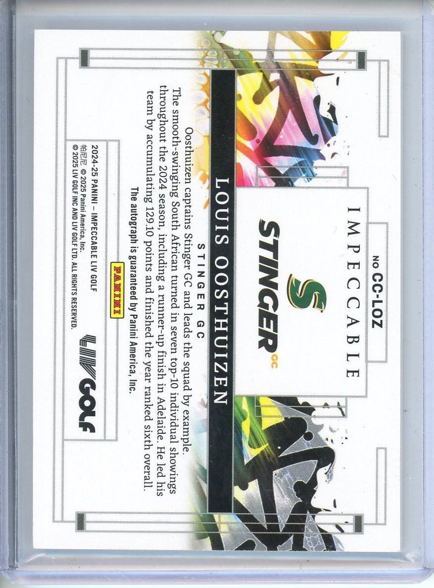 2024-25 Panini Impeccable Liv Golf Canvas Creations Louis Oosthuizen Auto /99