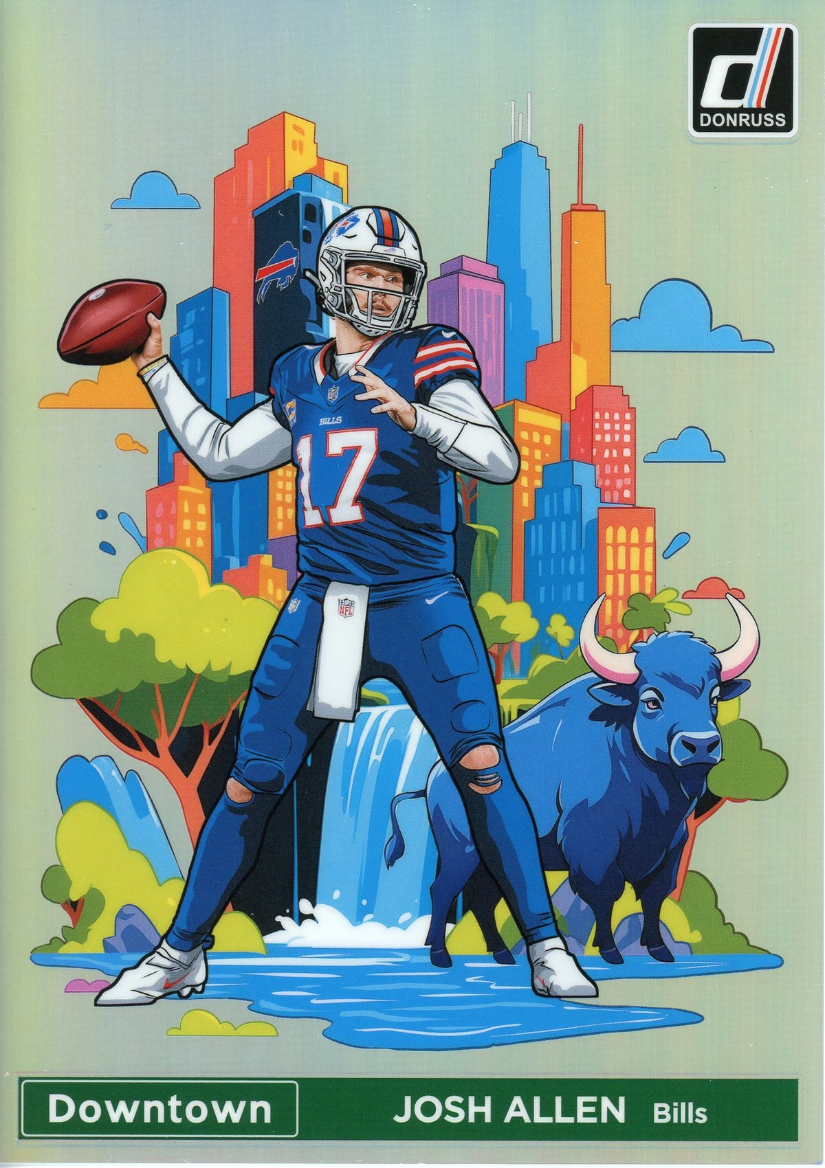 2024 Panini Donruss Josh Allen #2 JUMBO Downtown