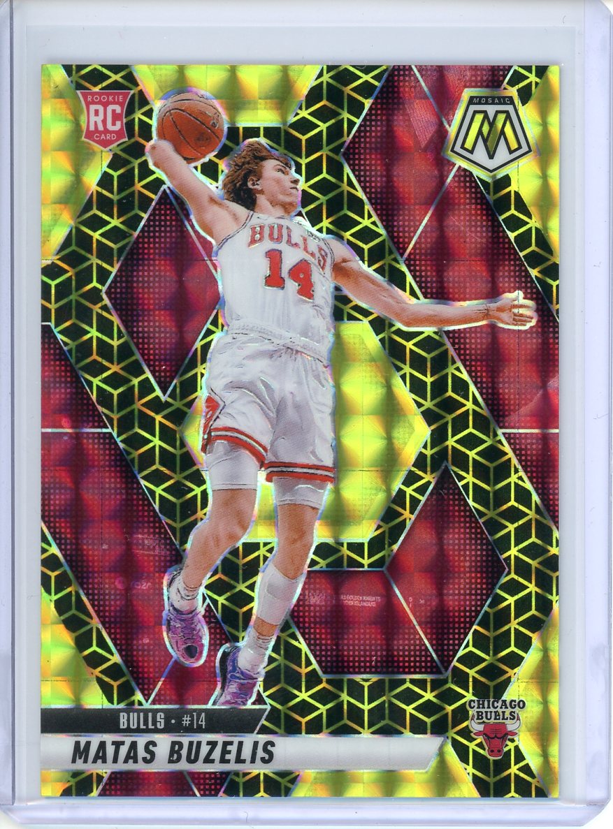 2024-25 Panini Mosaic Matas Buzelis RC #223 Gold FOTL Prizm /10