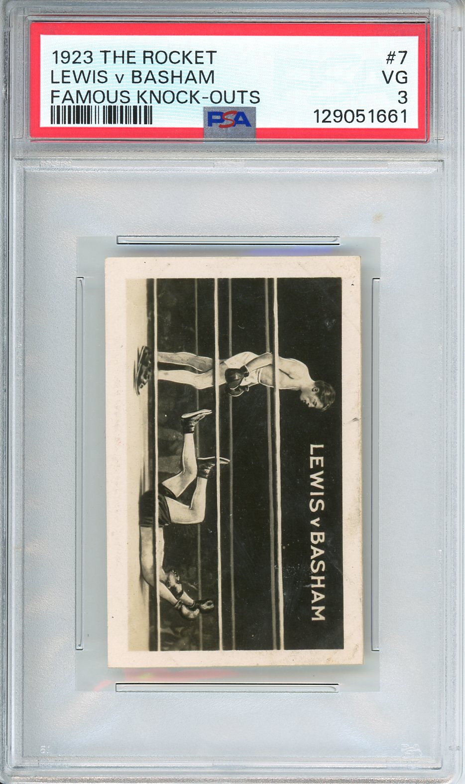 1923 The Rocket Lewis v Basham Famous Knock-Outs #7 PSA 3