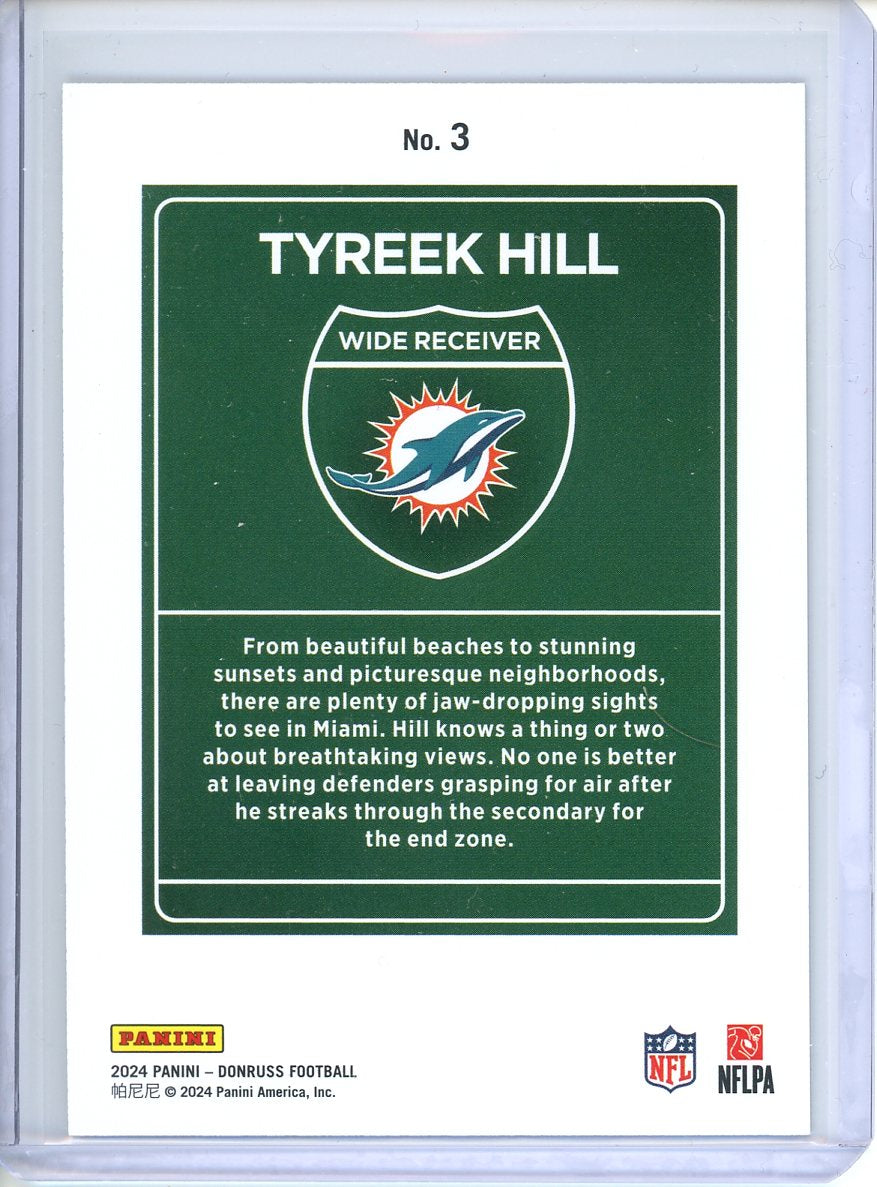 2024 Panini Donruss Tyreek Hill #3 Downtown