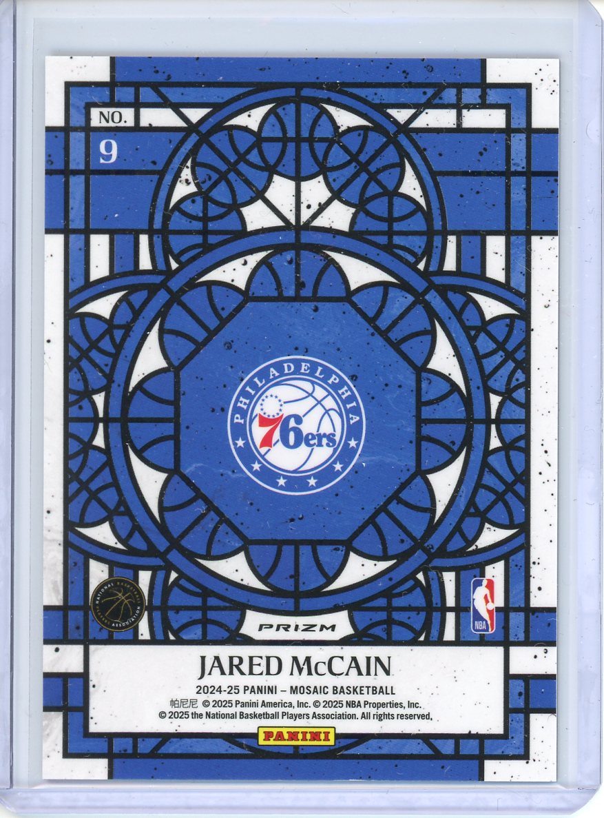 2024-25 Panini Mosaic Jared McCain RC #9 Stained Glass SSP