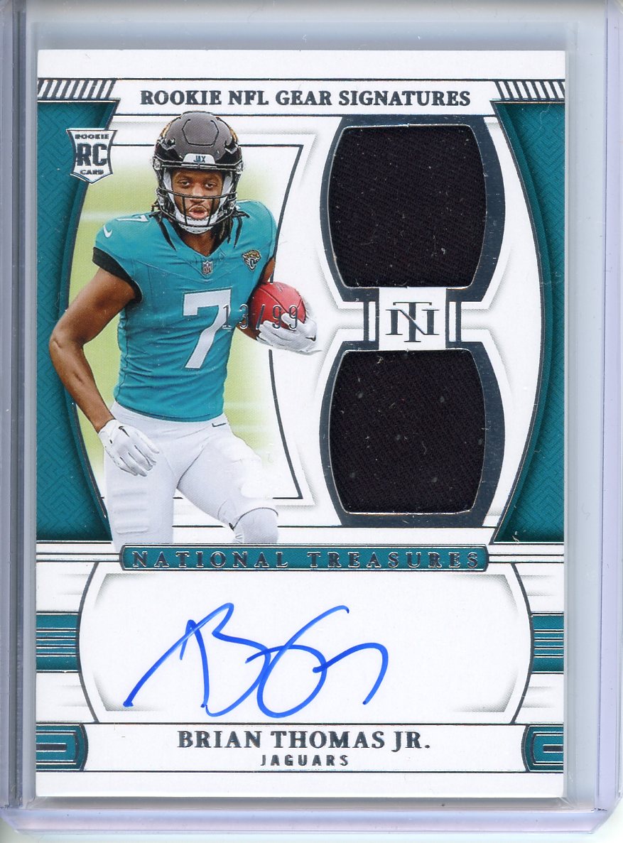 2024 Panini National Treasures Brian Thomas Jr. RC #RGS-BTJ Patch Auto /99