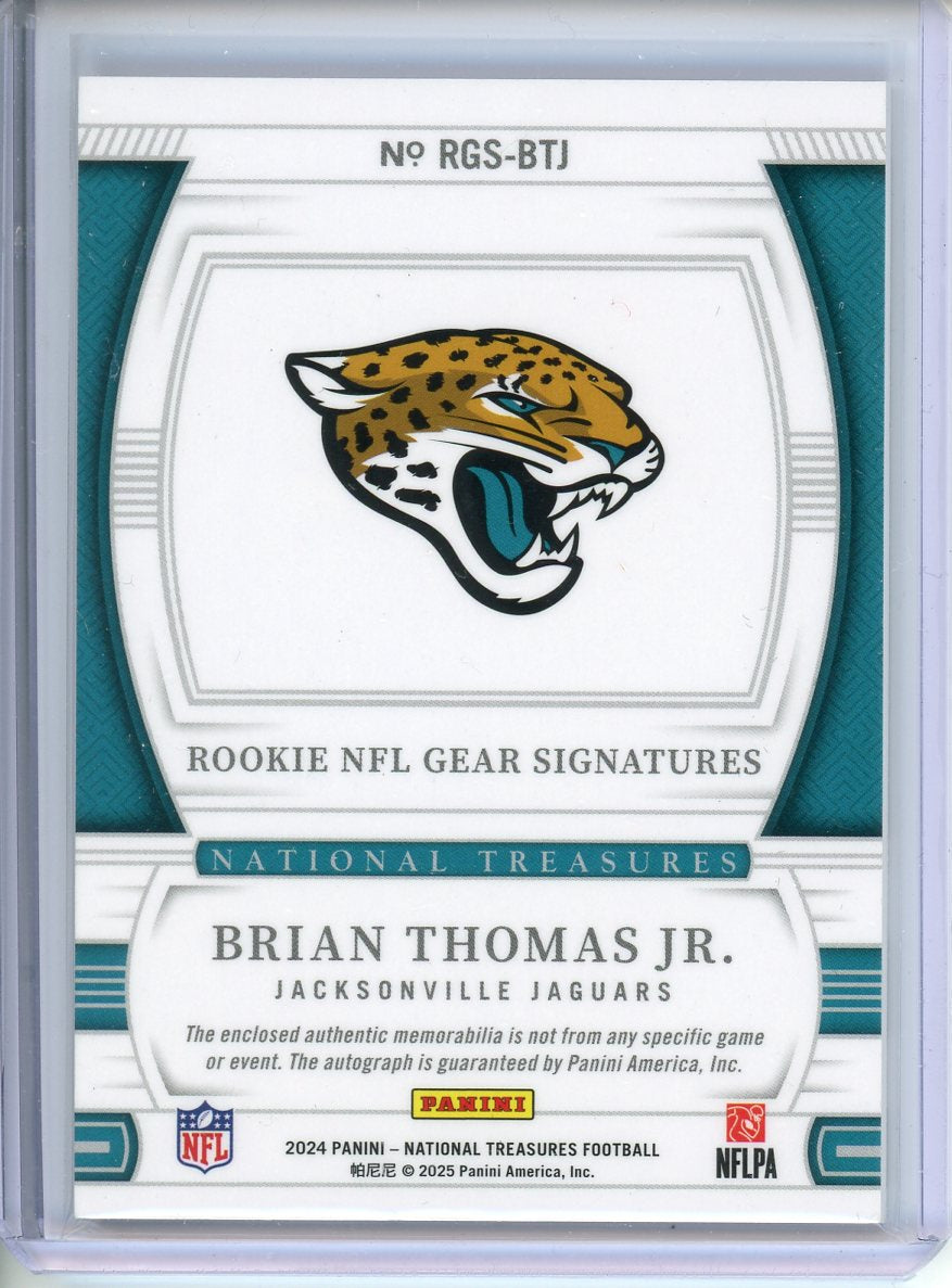 2024 Panini National Treasures Brian Thomas Jr. RC #RGS-BTJ Patch Auto /99