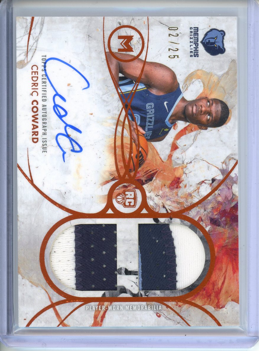 2026 Topps Motif Cedric Coward Patch Autograph 02/25 RDRA-CC