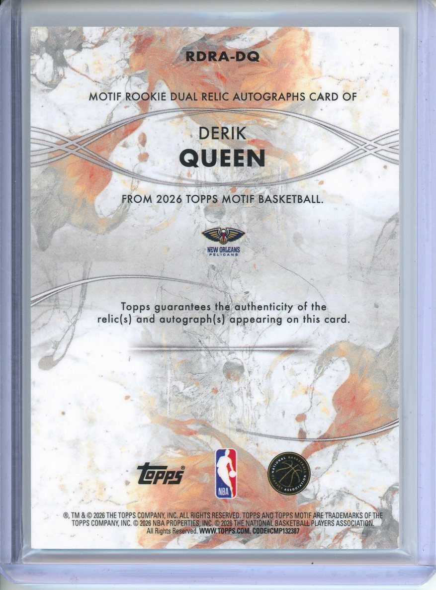 2026 Topps Motif Derik Queen RPA 31/75 RDRA-DQ