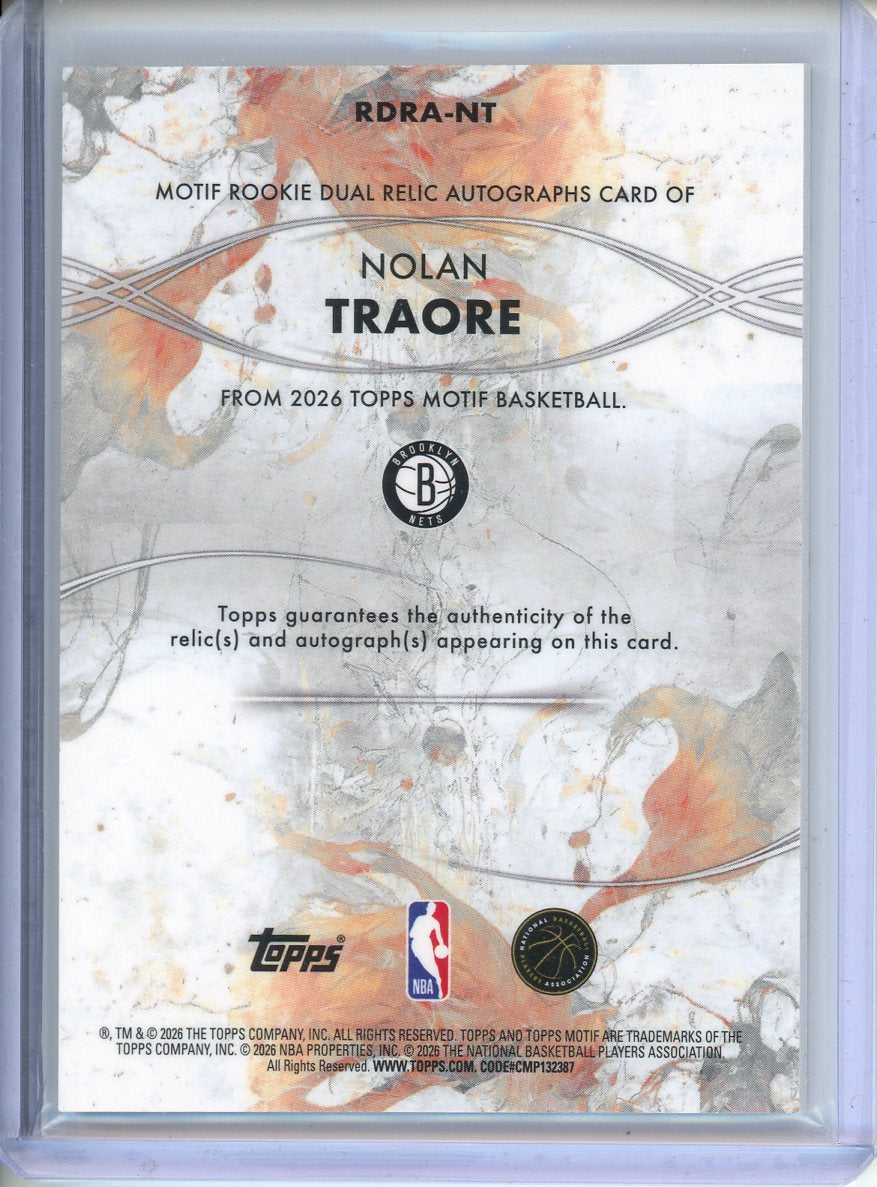 2026 Topps Motif Nolan Traore RPA 22/49 RDRA-NT