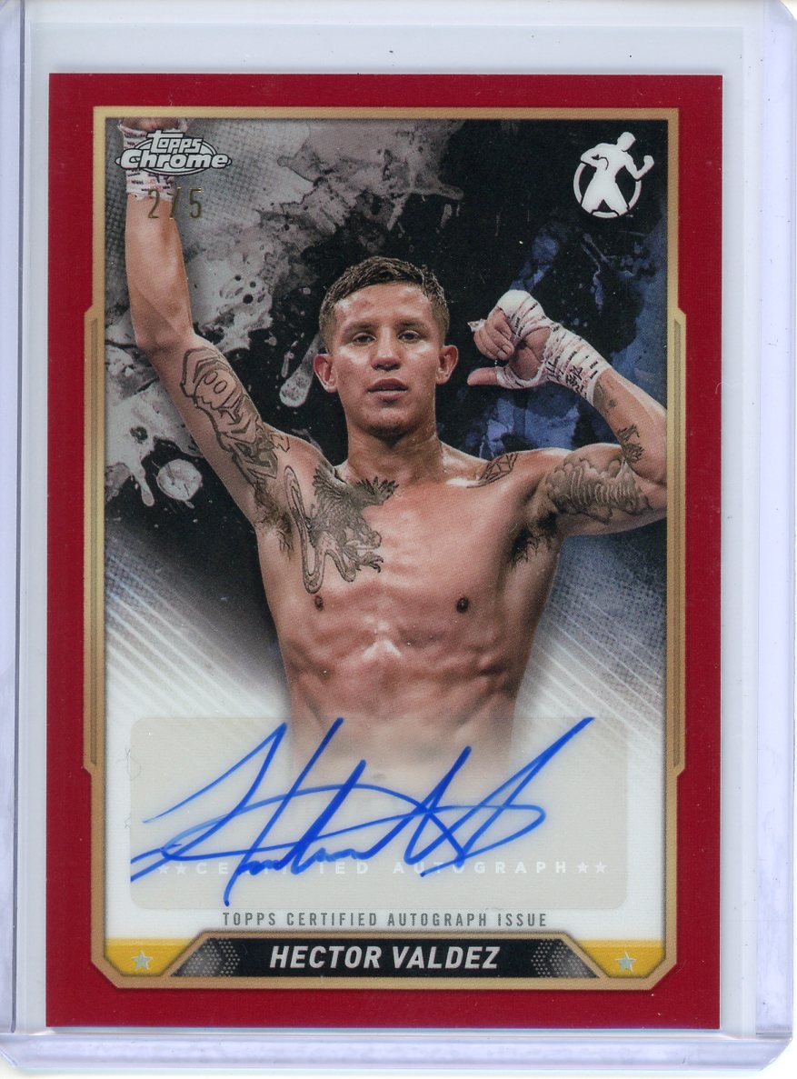 2024 Topps Chrome Hector Valdez #CBA-HVZ Red Refractor Auto /5