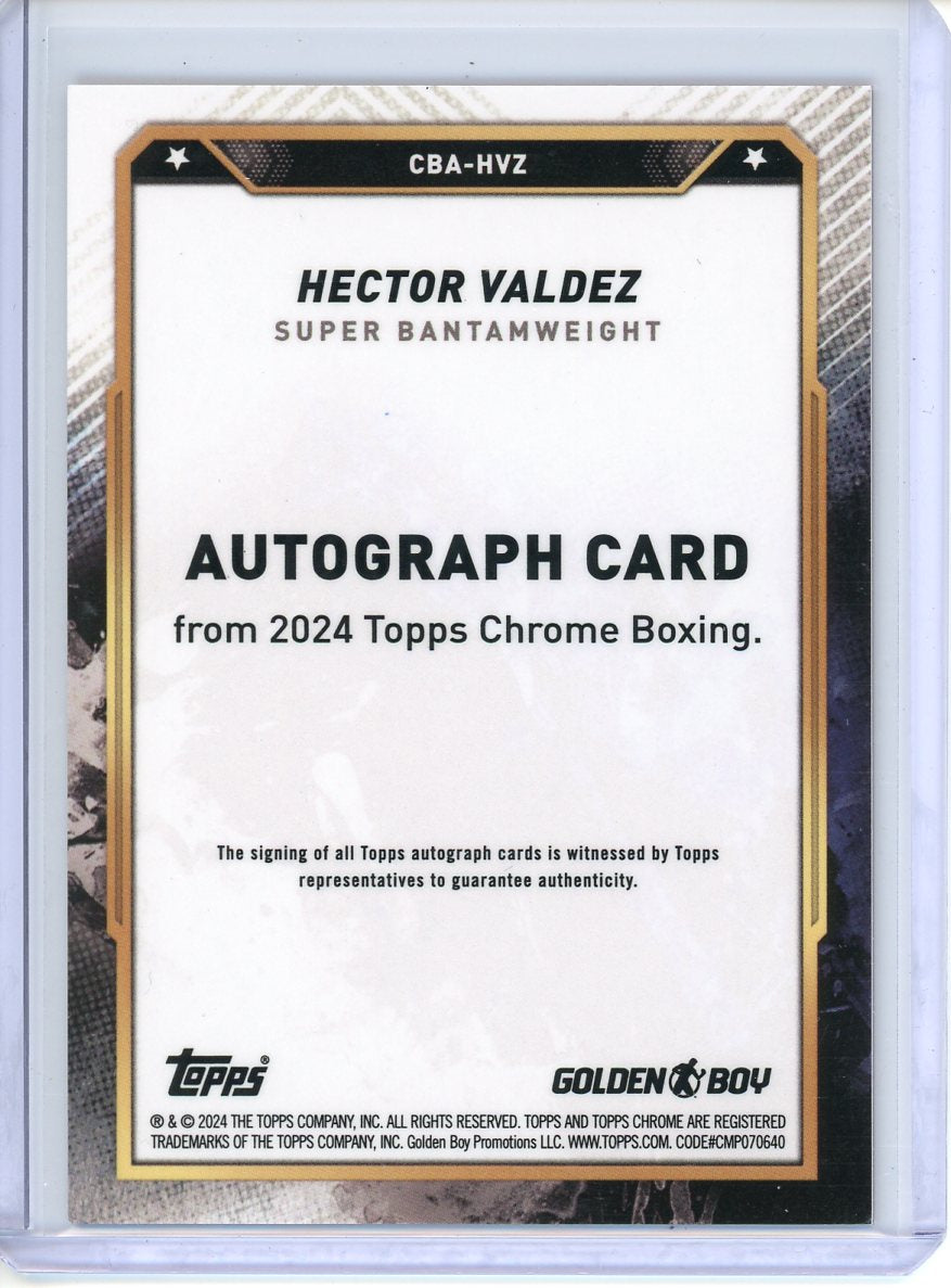 2024 Topps Chrome Hector Valdez #CBA-HVZ Red Refractor Auto /5