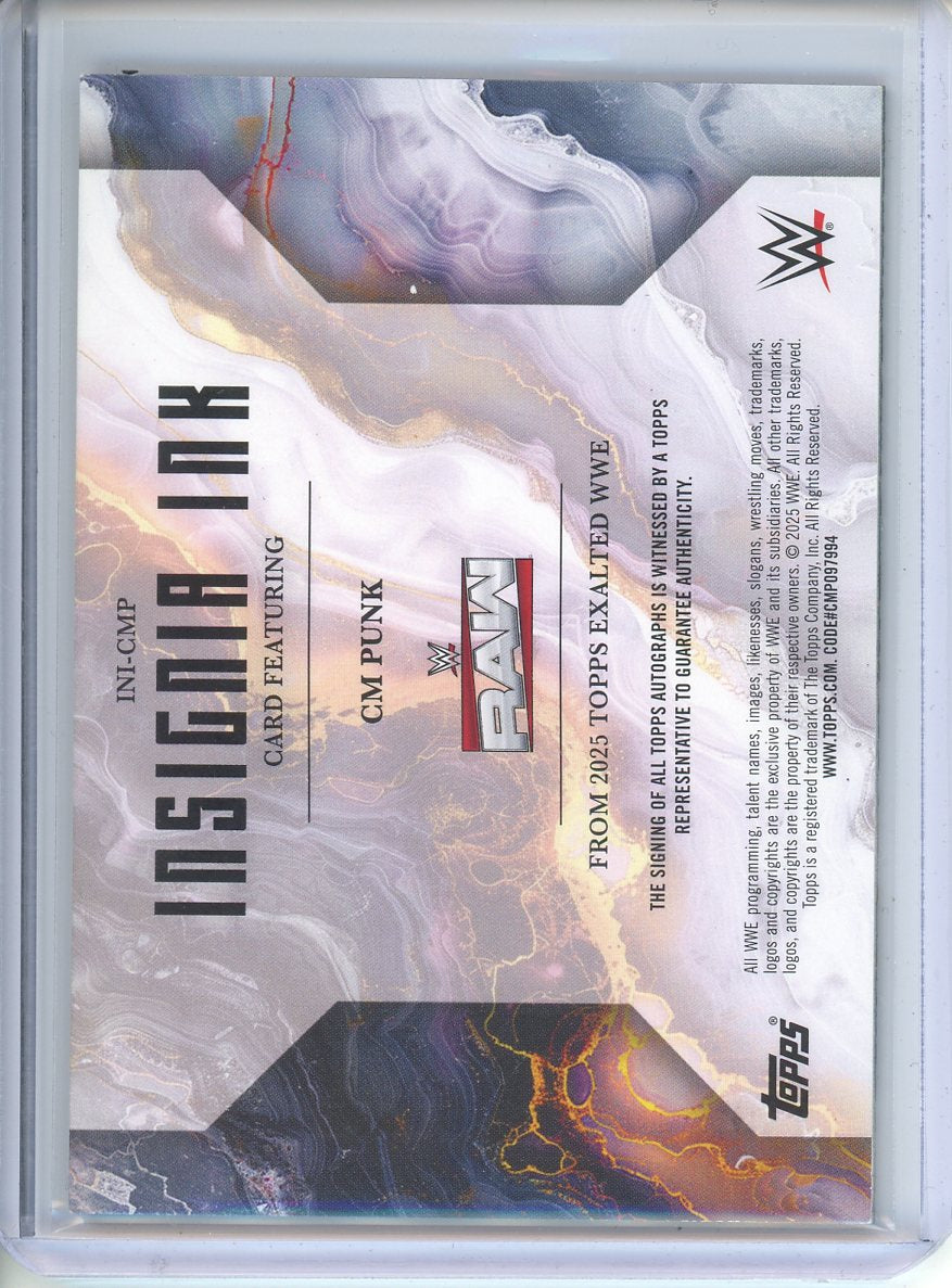 2025 Topps Exalted CM Punk Insignia Ink 13/50 INI-CMP