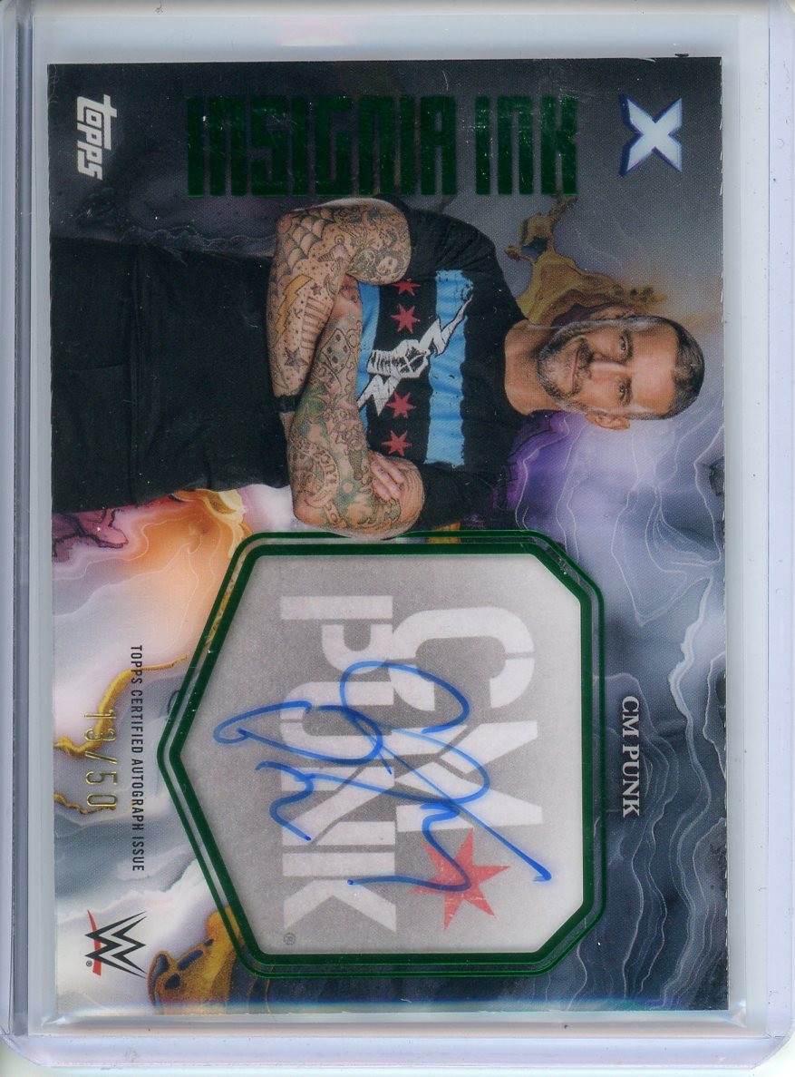2025 Topps Exalted CM Punk Insignia Ink 13/50 INI-CMP
