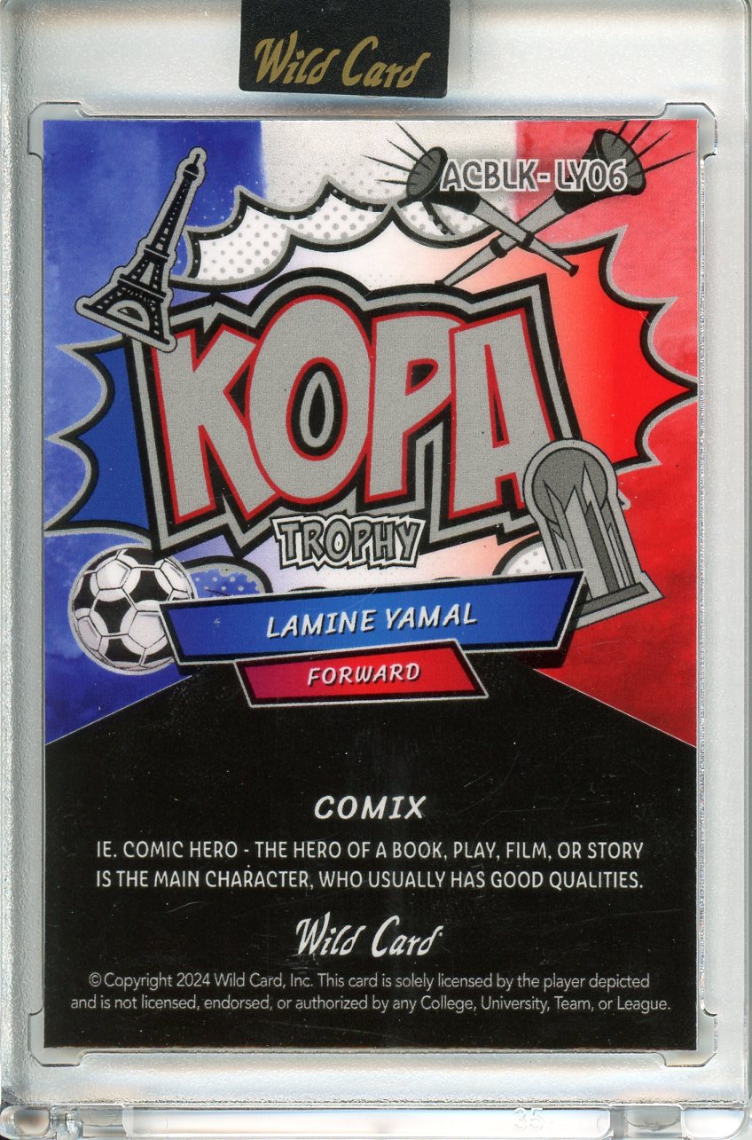 2024 Wild Card Black Label Comix Lamine Yamal KOPA Trophy 1/1