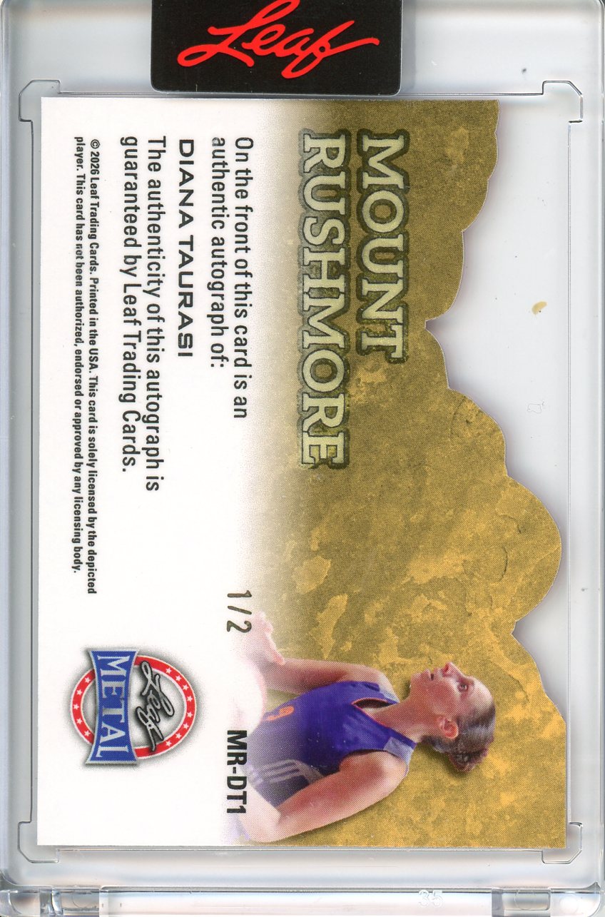 2026 Leaf Metal President's Day Diana Taurasi Mount Rushmore Die-Cut Red Auto /2