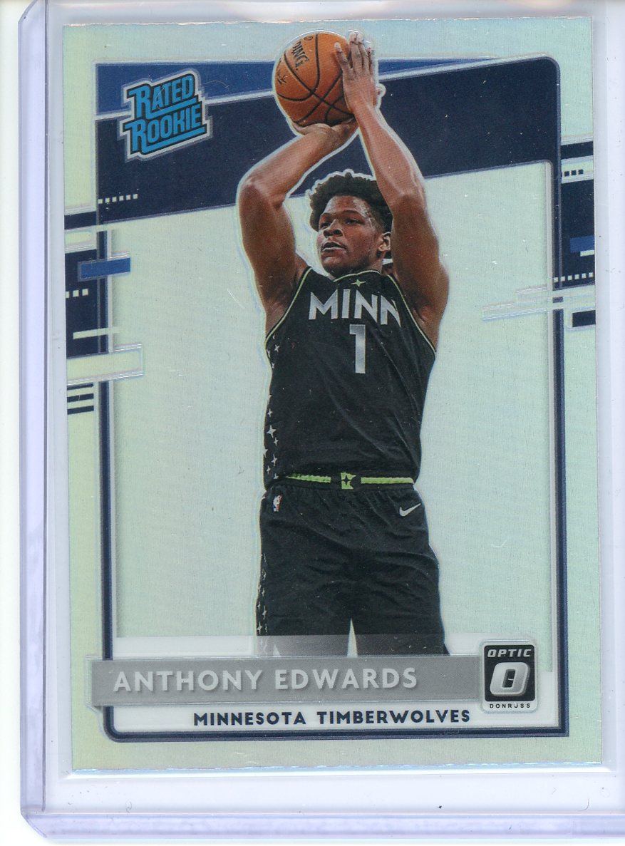 2020/21 Donruss Optic Anthony Edwards Rated Rookie Silver Holo No. 151