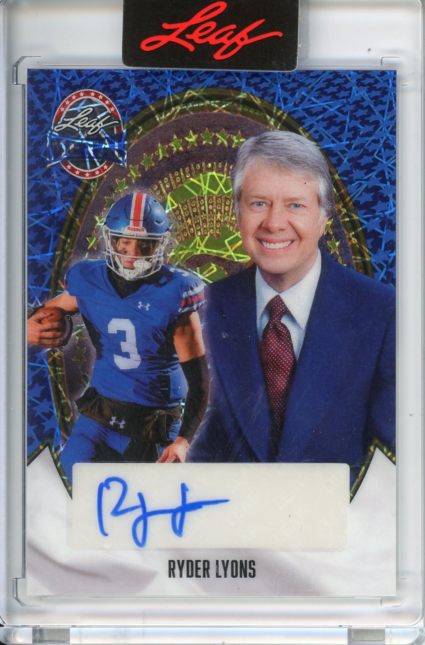 2026 Leaf Metal President's Day Ryder Lyons Blue Auto 1/1