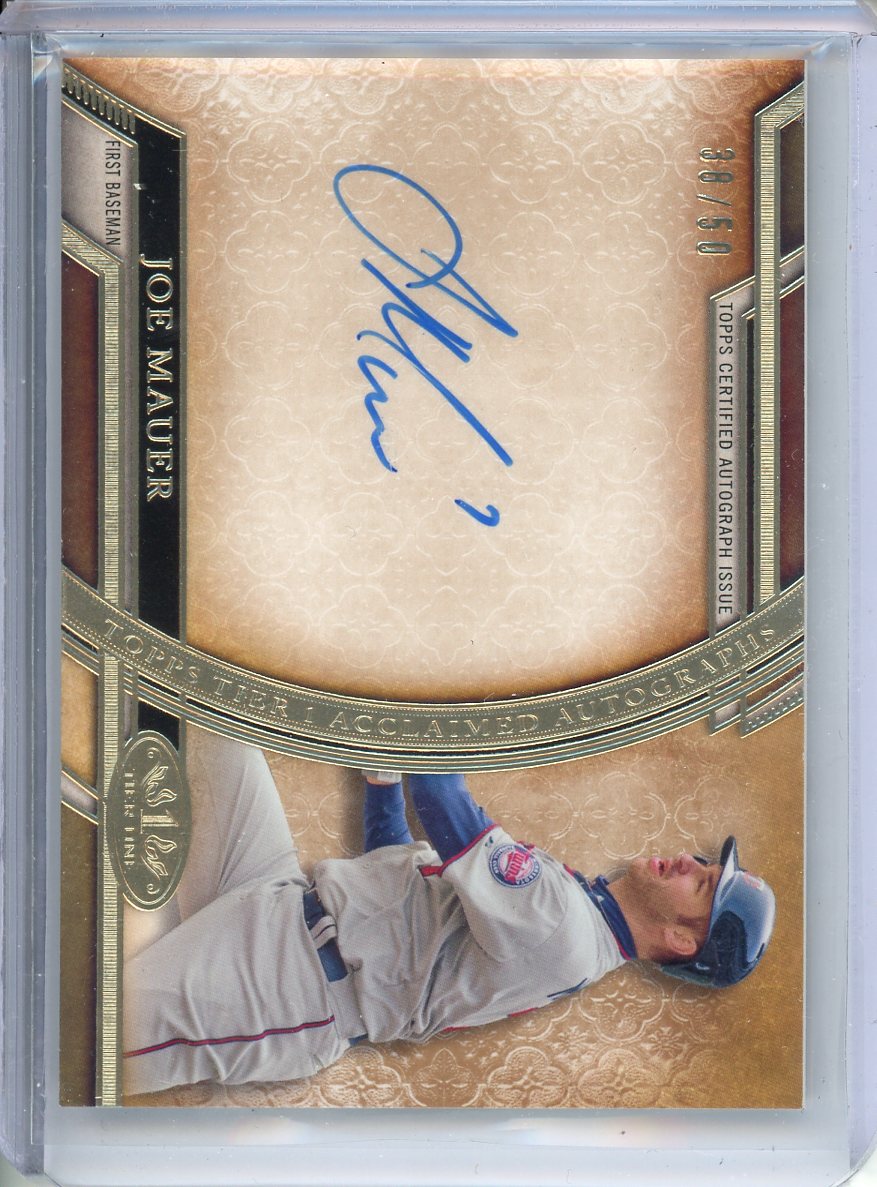 2015 Topps Tier One Joe Mauer Autograph #38/50 Twins