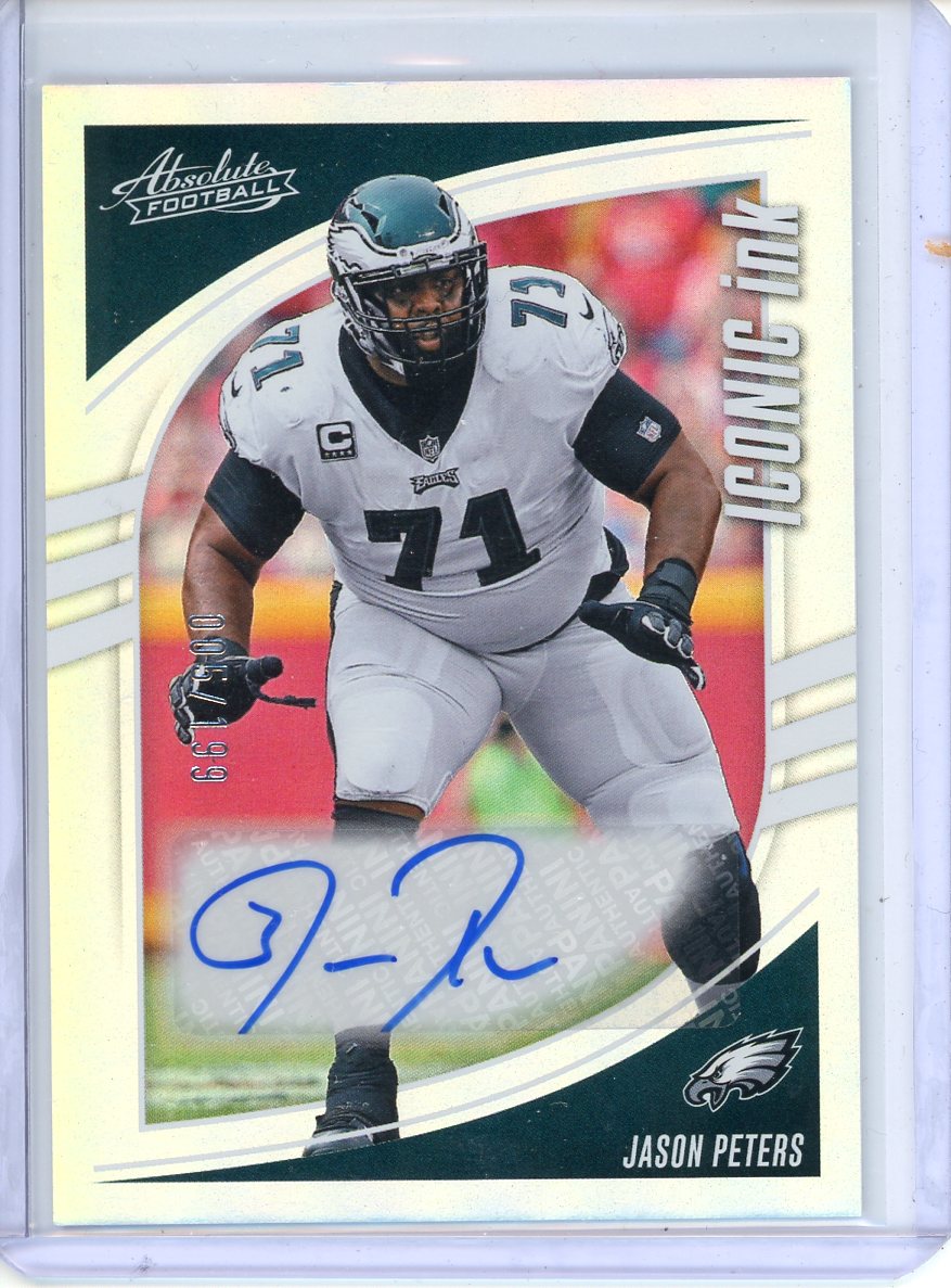 2025 Panini Absolute Jason Peters Iconic Ink Auto /199 Holo No. II-JPS
